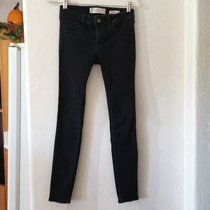 Hollister Low Rise Super Skinny Black Jeans 1S